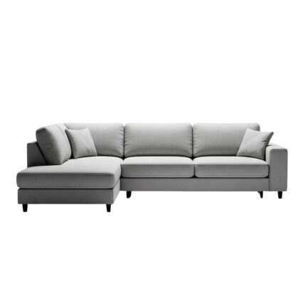 Modern L-Shape Sectional Sofa with Reversible Chaise Lounge - 3-Seater Upholstered Couch